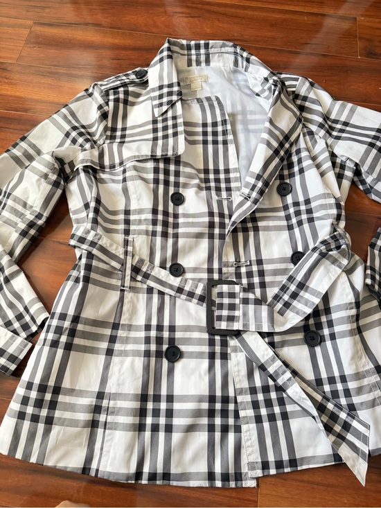 Christopher & Banks Jackets & Blazers - Christopher & Banks  Trench Coat - Black & White